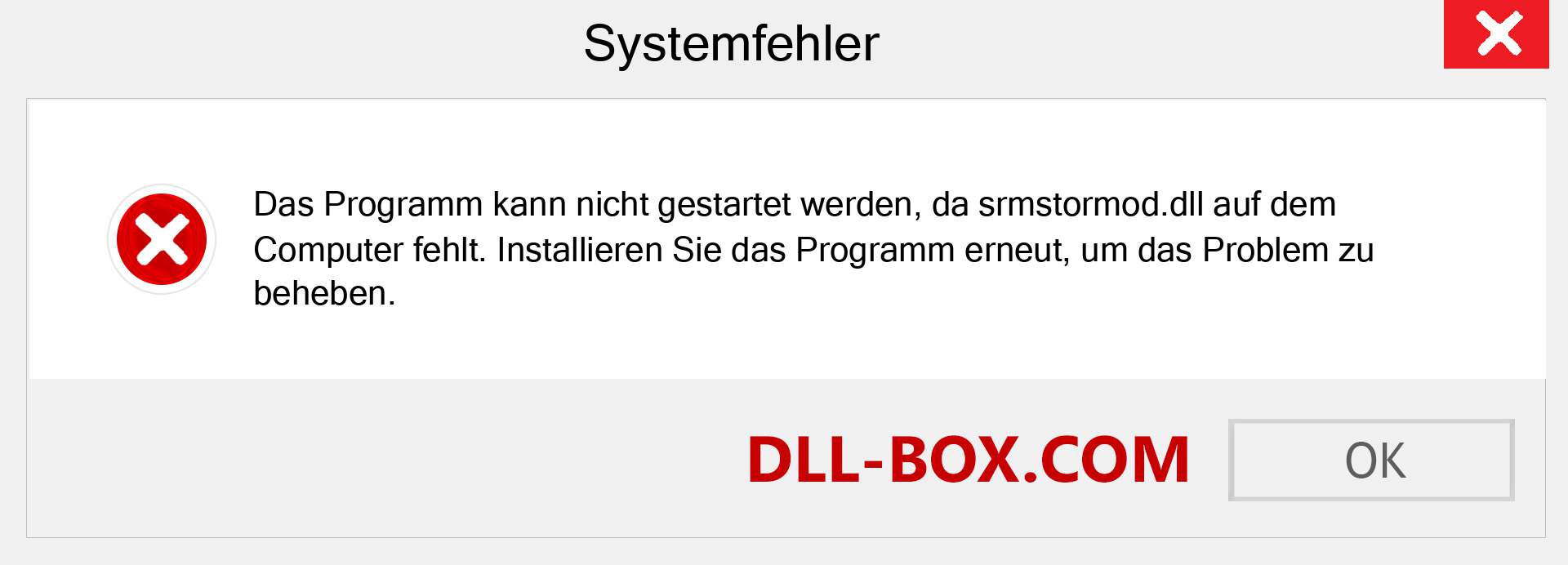 srmstormod.dll-Datei fehlt?. Download für Windows 7, 8, 10 - Fix srmstormod dll Missing Error unter Windows, Fotos, Bildern