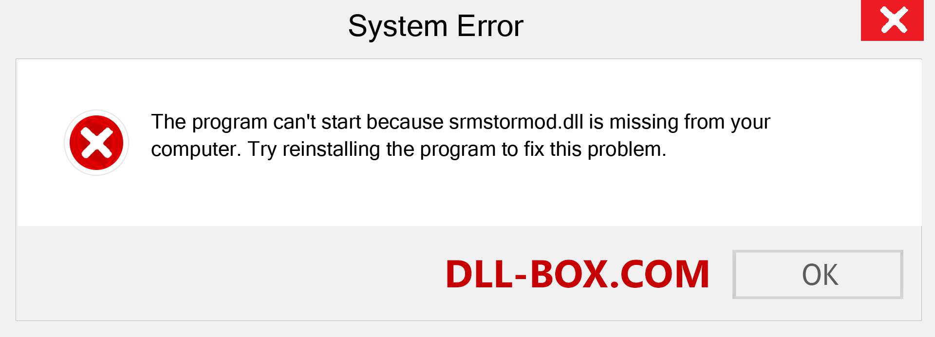  srmstormod.dll file is missing?. Download for Windows 7, 8, 10 - Fix  srmstormod dll Missing Error on Windows, photos, images