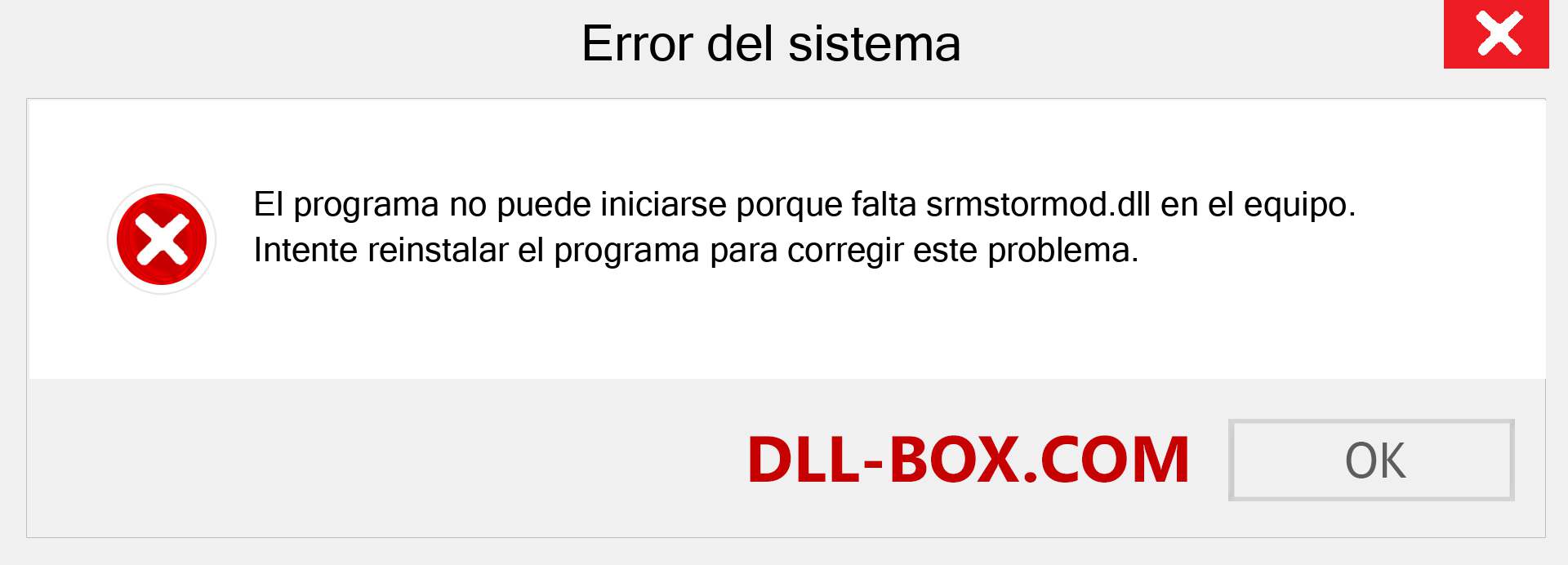 ¿Falta el archivo srmstormod.dll ?. Descargar para Windows 7, 8, 10 - Corregir srmstormod dll Missing Error en Windows, fotos, imágenes