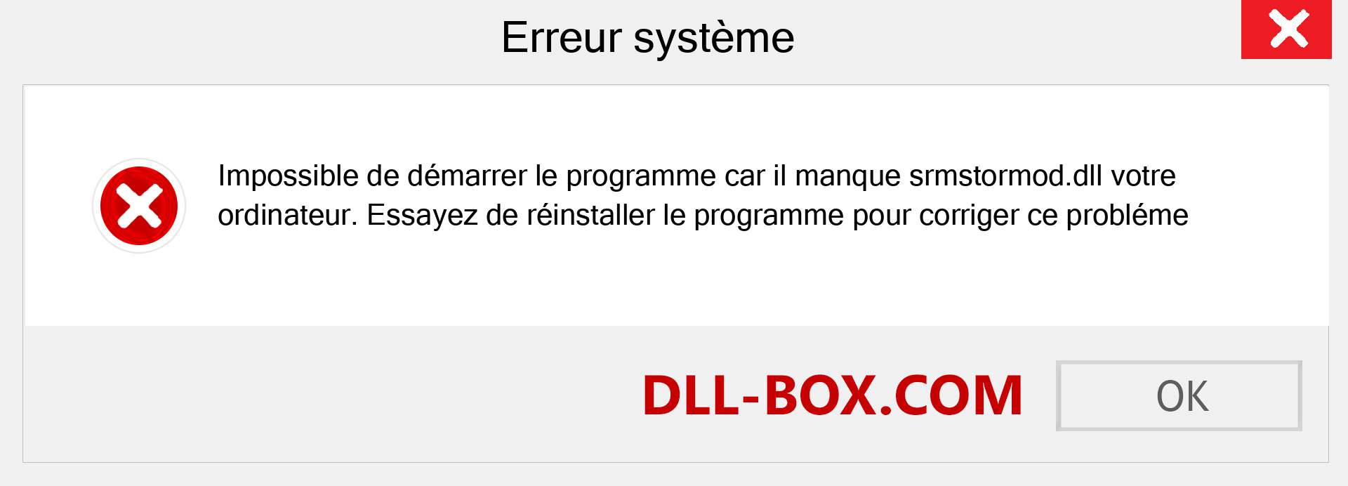 Le fichier srmstormod.dll est manquant ?. Télécharger pour Windows 7, 8, 10 - Correction de l'erreur manquante srmstormod dll sur Windows, photos, images