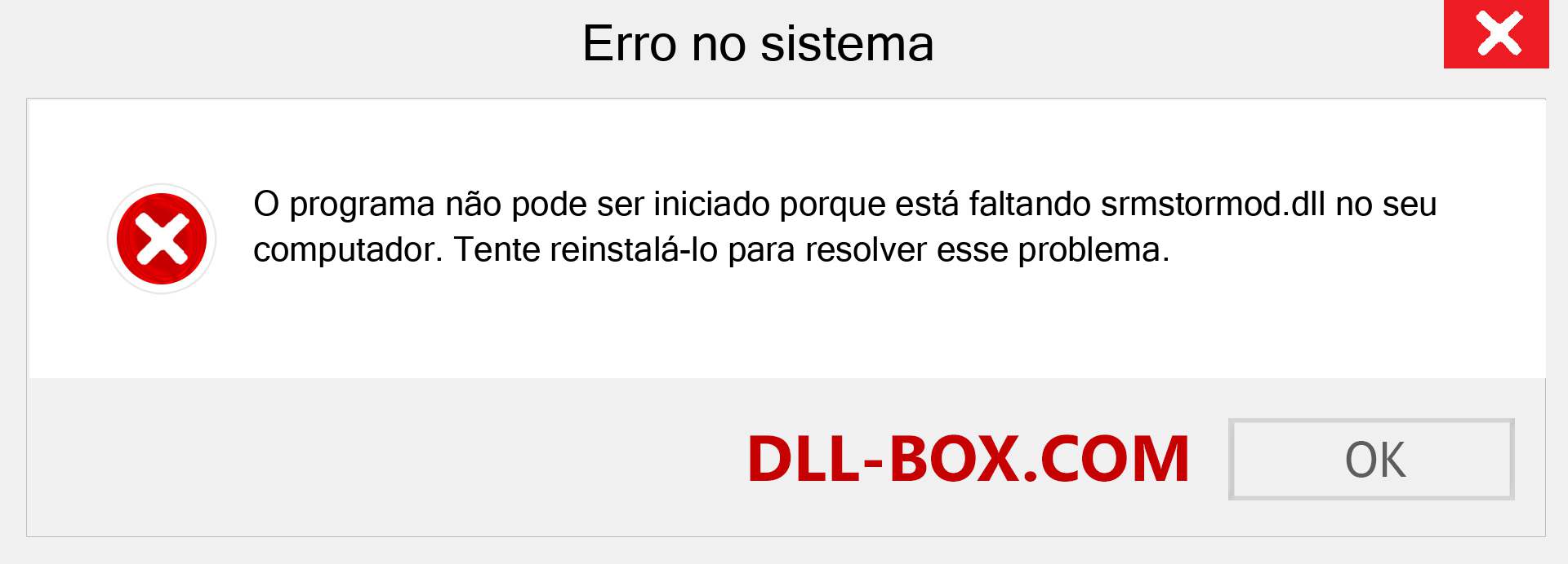 Arquivo srmstormod.dll ausente ?. Download para Windows 7, 8, 10 - Correção de erro ausente srmstormod dll no Windows, fotos, imagens